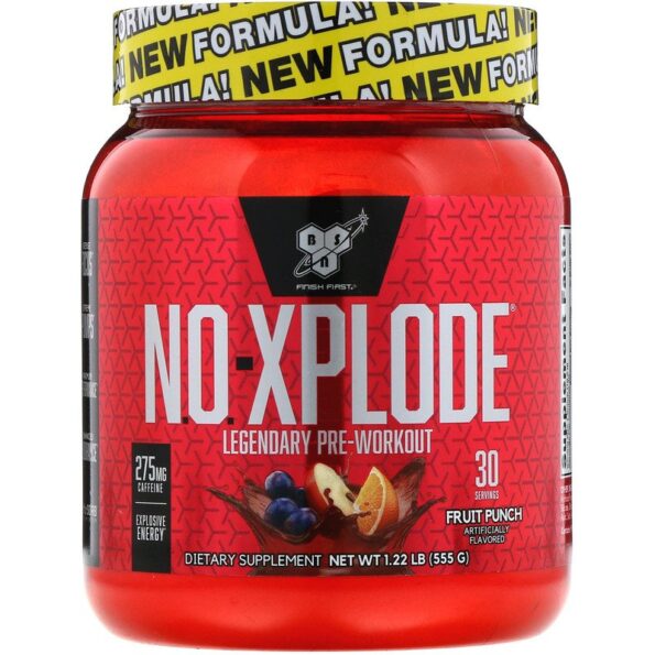 BSN, N.O.-Xplode, Legendary Pre-Workout, Fruit Punch, 1.22 lbs (555 g) (1)